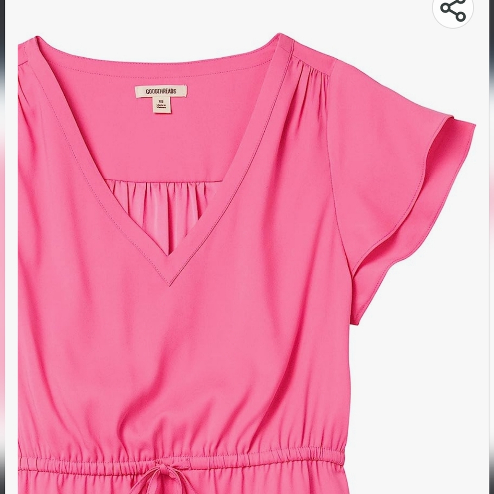 Goodthreads Ruffle/Flutter-Sleeve Georgette Dress - Picture 4 of 5
